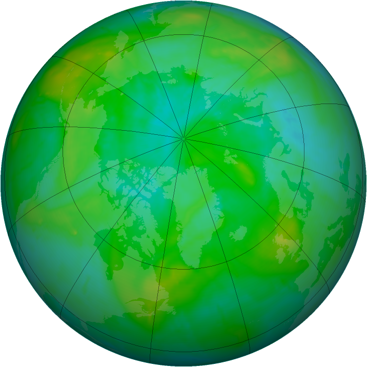 Arctic ozone map for 11 August 2010